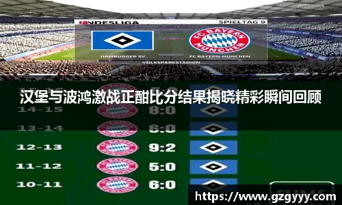 汉堡与波鸿激战正酣比分结果揭晓精彩瞬间回顾